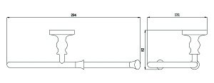 Полотенцедержатель Rush Crete CR35511 29,4 cm купить в интернет-магазине сантехники Sanbest