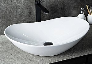 Раковина накладная Gid Lago 61 N9811 51175 белая купить в интернет-магазине Sanbest