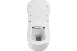 Унитаз подвесной Art&Max MONZA AM232CHR/SC белый, с сиденьем микролифт, безободковый купить в интернет-магазине Sanbest