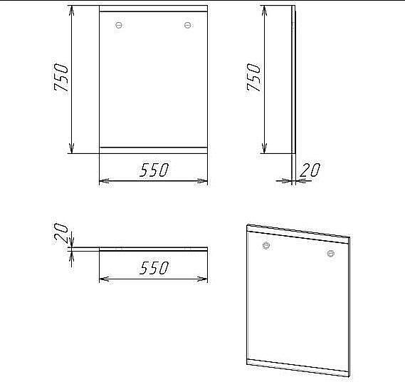 Зеркало Grossman БРУНО 55 Веллингтон в ванную от интернет-магазине сантехники Sanbest
