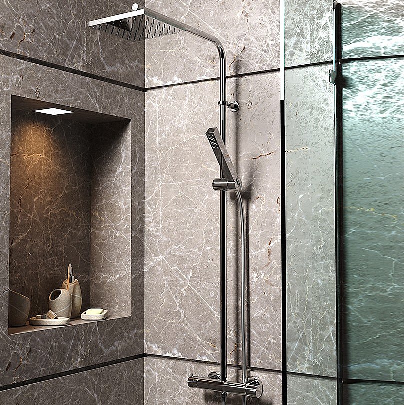 Душевая система PAINI Fluxio 43CR689TH2L90P1 хром купить в интернет-магазине сантехники Sanbest