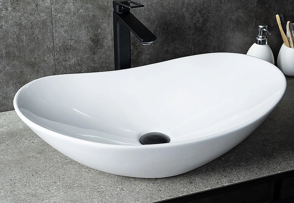 Раковина накладная Gid Lago 61 N9811 51175 белая купить в интернет-магазине Sanbest