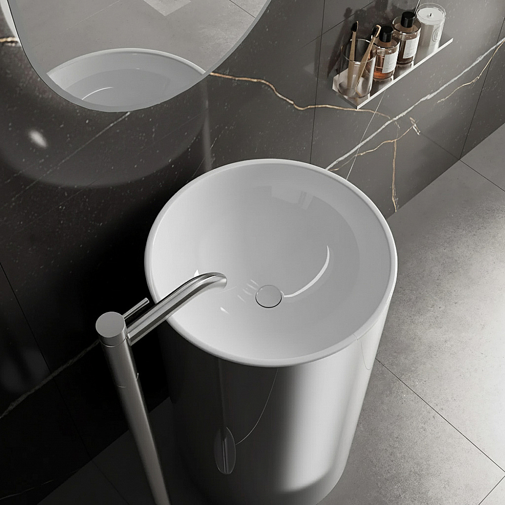 Раковина Abber Bequem 46 AC2133 белая купить в интернет-магазине Sanbest