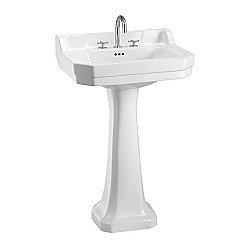 Раковина на пьедестале Burlington Edwardian 56 B4 3TH-P1 белая купить в интернет-магазине Sanbest