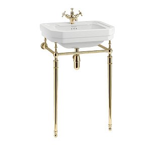 Консоль с раковиной Burlington Victorian B2 1TH 90 золото для ванной в интернет-магазине сантехники Sanbest