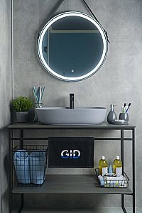 Раковина накладная Gid Geometrico 61 Gm1346 53341 серая матовая купить в интернет-магазине Sanbest