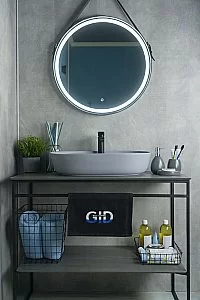 Раковина накладная Gid Geometrico 61 Gm1346 53341 серая матовая купить в интернет-магазине Sanbest