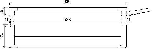 Полотенцедержатель Ravak 10° X07P562 черный матовый купить в интернет-магазине сантехники Sanbest