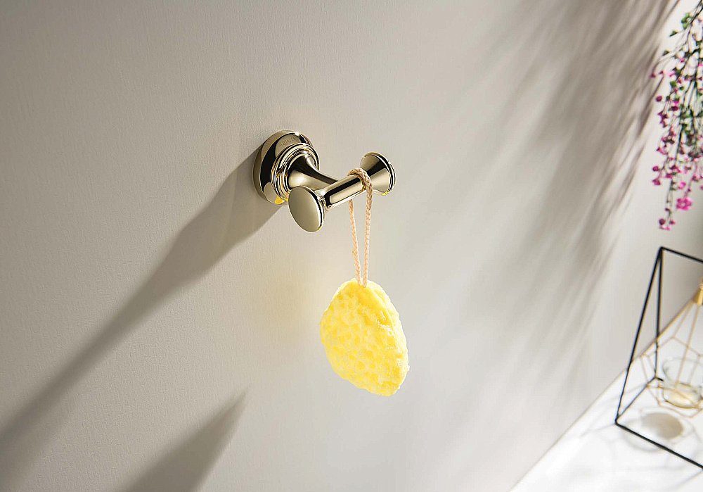 Крючок двойной Aquatek Классик AQ4502PG золото полированное купить в интернет-магазине сантехники Sanbest