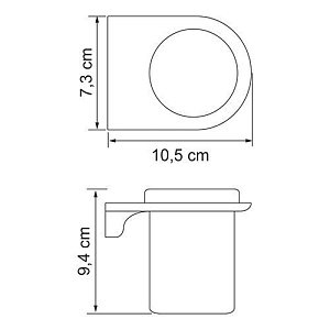 Стакан подвесной WasserKRAFT Kammel K-8328WHITE купить в интернет-магазине сантехники Sanbest