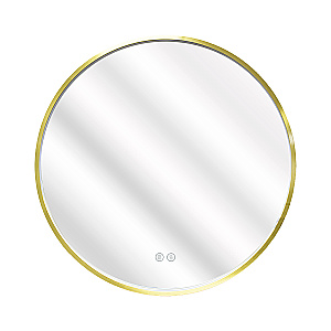 Зеркало с подсветкой Azario Димион АZ-LED010725 60х60 золотой матовый в ванную от интернет-магазине сантехники Sanbest