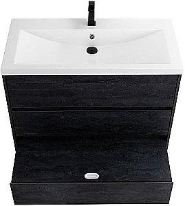 Тумба с раковиной Art&Max Family-M 90 напольная, угольный камень для ванной в интернет-магазине Sanbest