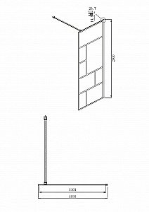 Душевое ограждение Ambassador Walk-in 15031215 120 купить в интернет-магазине Sanbest