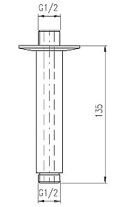 Держатель верхнего душа Rav-Slezak MD0372CMAT черный матовый купить в интернет-магазине сантехники Sanbest