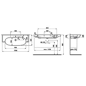 Раковина Laufen New Classic 8.1385.8.757.107.1 белая матовая купить в интернет-магазине Sanbest
