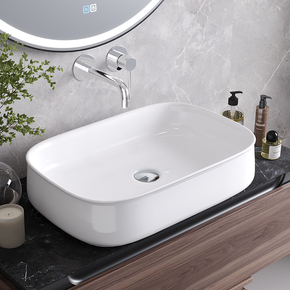 Раковина Cezares 56 CZR-6582 белая купить в интернет-магазине Sanbest