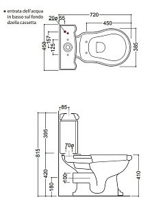 Унитаз моноблок Kerasan Retro 1013 1081 Белый/Хром купить в интернет-магазине Sanbest