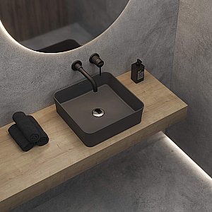 Раковина накладная BERGES Ego SL 181020 38 антрацит матовый купить в интернет-магазине Sanbest