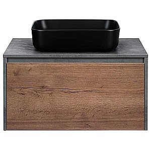Тумба с раковиной Vincea Mesa 800 T.Oak + Beton для ванной в интернет-магазине Sanbest
