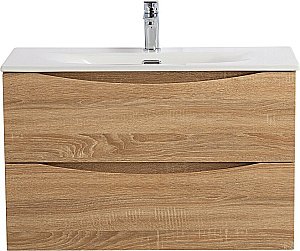 Тумба с раковиной BelBagno MARINO-CER-MINI-800-2C-SO-WO-P Rovere Bianco для ванной в интернет-магазине Sanbest