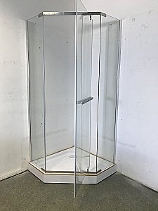 Душевой уголок CeruttiSpa Chika 100x100 CHIKA ZP101T стекло прозрачное/профиль хром купить в интернет-магазине Sanbest