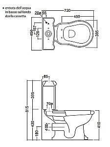 Унитаз напольный Kerasan Retro 1013 с бачком 1081 Белый/кнопка хром купить в интернет-магазине Sanbest