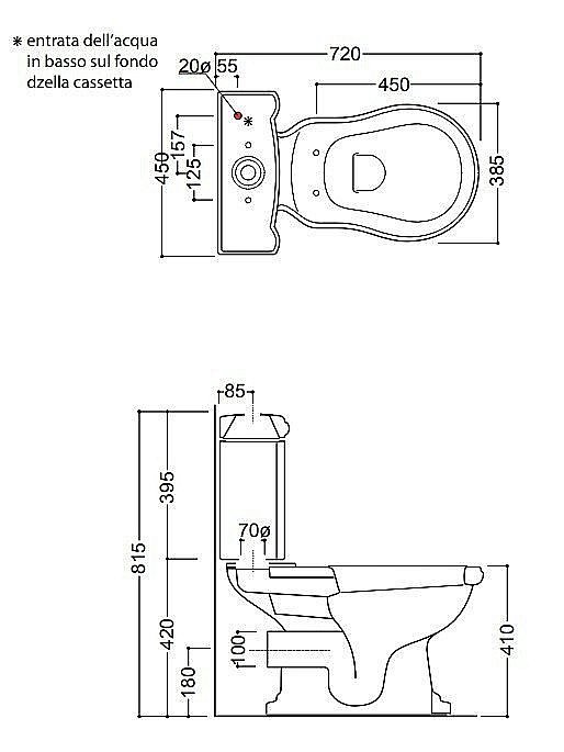 Унитаз напольный Kerasan Retro 1013 с бачком 1081 Белый/кнопка хром купить в интернет-магазине Sanbest