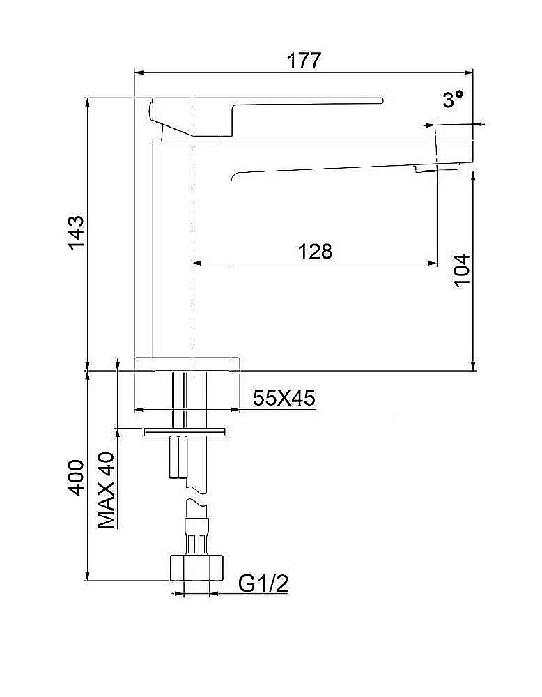 Смеситель для раковины Webert Pegaso PE830102740SSE белый матовый купить в интернет-магазине сантехники Sanbest