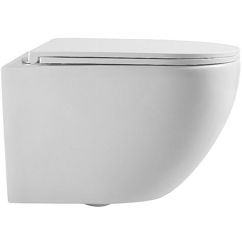 Унитаз подвесной Agger AT03100 белый, с крышкой микролифт, безободковый купить в интернет-магазине Sanbest