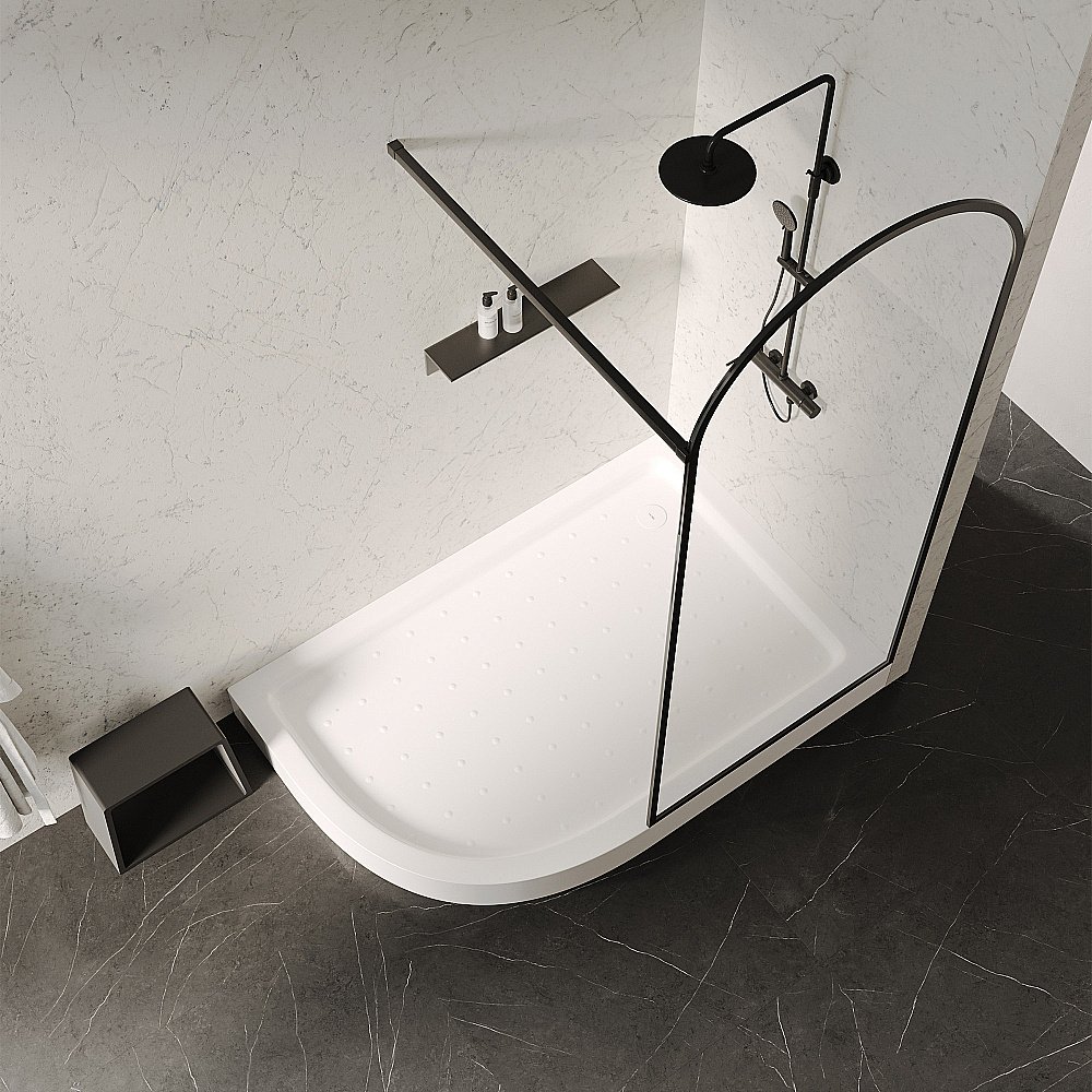 Душевой поддон Abber AD3E120 R 120х90 белый купить в интернет-магазине Sanbest