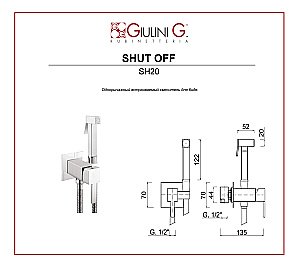 Гигиенический душ Giulini Shut off FSH20 хром купить в интернет-магазине сантехники Sanbest