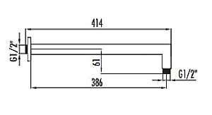 Держатель верхнего душа CREAVIT A14 купить в интернет-магазине сантехники Sanbest