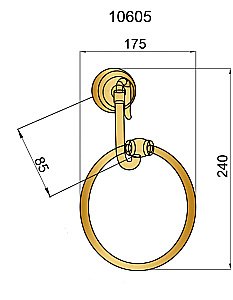 Полотенцедержатель-кольцо Boheme Medici 10605 купить в интернет-магазине сантехники Sanbest
