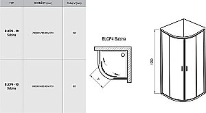 Душевой уголок Ravak Blix BLCP4 SABINA 80x80 профиль блестящий/стекло матовое купить в интернет-магазине Sanbest