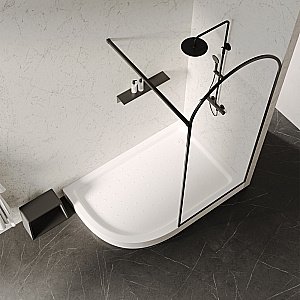 Душевой поддон Abber AD3E120 R 120х90 белый купить в интернет-магазине Sanbest