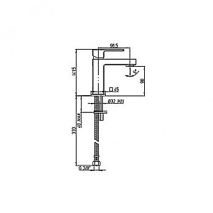 Смеситель для раковины PAINI Dax-R 84CR205RSKM хром купить в интернет-магазине сантехники Sanbest