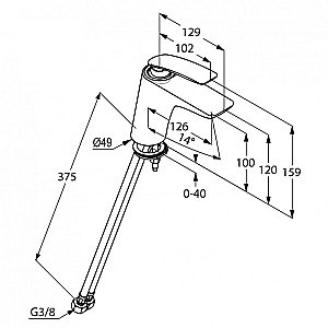 Смеситель для раковины Kludi Balance 520268775 черный купить в интернет-магазине сантехники Sanbest