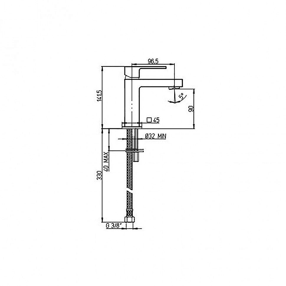 Смеситель для раковины PAINI Dax-R 84CR205RSKM хром купить в интернет-магазине сантехники Sanbest