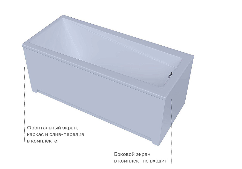 Ванна Aquatek Либра 150х70 LIB150-0000040 белая/слив справа купить в интернет-магазине Sanbest