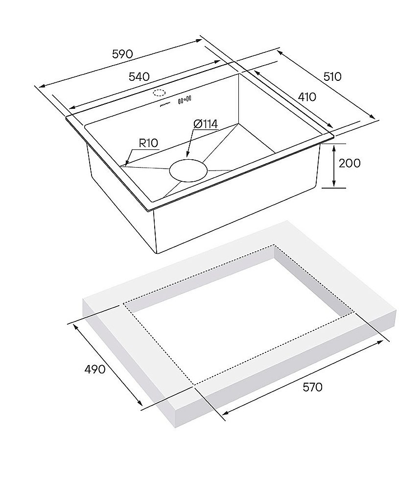 Мойка кухонная Paulmark BRIM PM215951-BG брашированное золото купить в интернет-магазине сантехники Sanbest