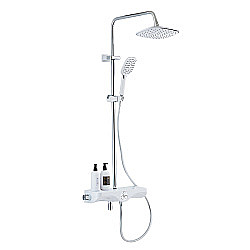 Душевая система Azario AZ-821 хром/белая купить в интернет-магазине сантехники Sanbest