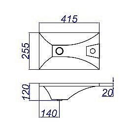 Тумба с раковиной Aqwella Accent 42 белая для ванной в интернет-магазине Sanbest