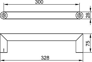 Поручень KEUCO REVA 12807010000 хром купить в интернет-магазине сантехники Sanbest