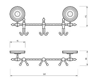 Крючок Migliore MONTECARLO 31574 бронза купить в интернет-магазине сантехники Sanbest