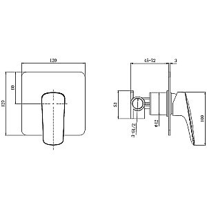 Смеситель для душа Aquatek Вега AQ1066MB черный купить в интернет-магазине сантехники Sanbest
