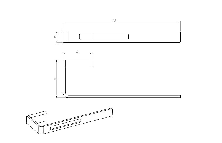 Полотенцедержатель Boheme Q 10945-BR бронза купить в интернет-магазине сантехники Sanbest