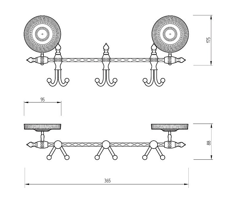 Крючок Migliore MONTECARLO 31574 бронза купить в интернет-магазине сантехники Sanbest