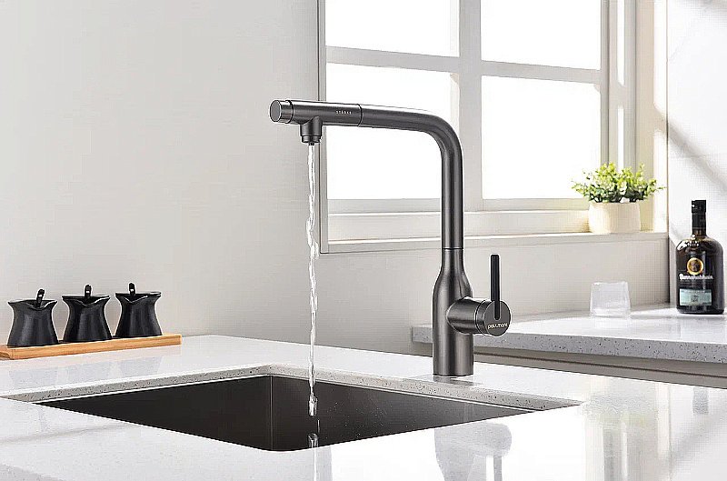 Смеситель для кухни Paulmark Viper Vi213105-GM беретта купить в интернет-магазине сантехники Sanbest