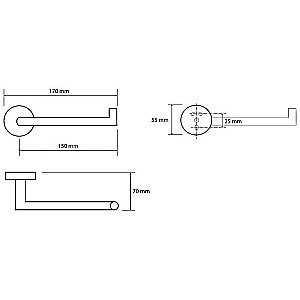Держатель для туалетной бумаги Bemeta Brilo 161212030 золото купить в интернет-магазине сантехники Sanbest