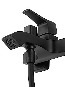 Смеситель для ванны с душем WONZON & WOGHAND FLEX, Черный матовый (WW-88037072-MB) купить в интернет-магазине сантехники Sanbest